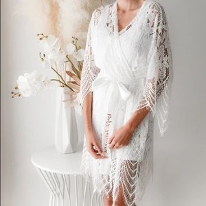 Bride robe/slip & hanger